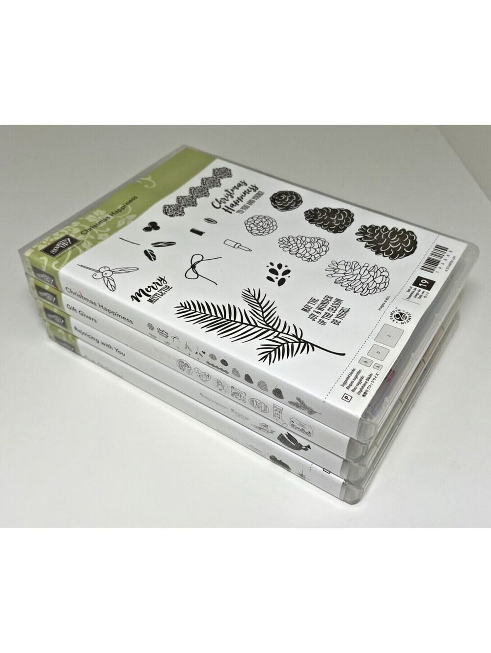 Stampin' Up Christmas Themed Rubber Stamps Lot of 4 Packs 33 Stamps Total